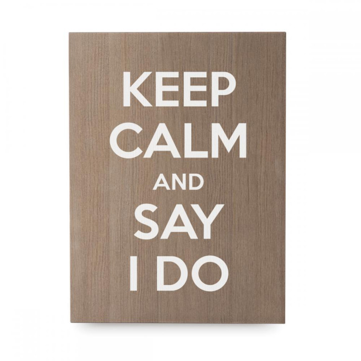 Cartel de madera 'Keep Calm'